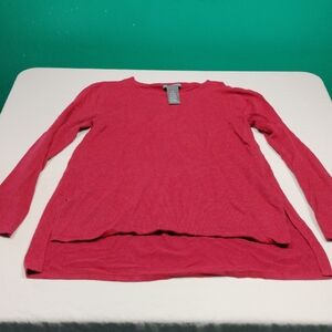 Chelsea & Theodore Burgundy Knit Top Size Medium
